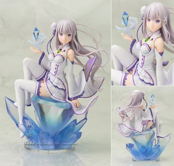

Anime Re -Zero kara Hajimeru Isekai Seikatsu Emilia sexy PVC Action Figure Model Toy 17cm hot selling