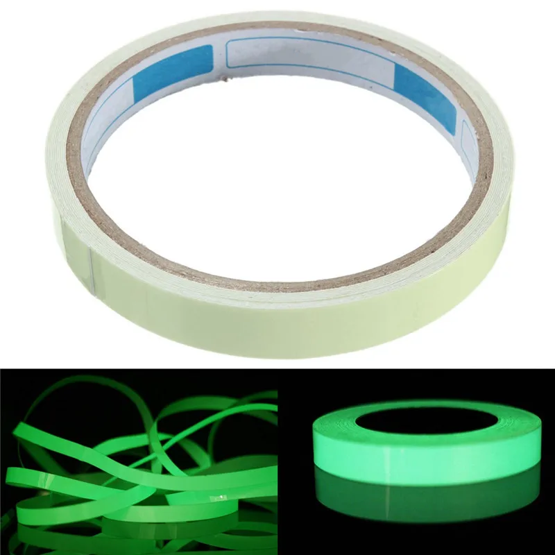 

NEW Safurance 5 Pcs Luminous Tape Self-adhesive Glow In The Dark Night Vision Warning Tape Green Indoor Outdoor Security