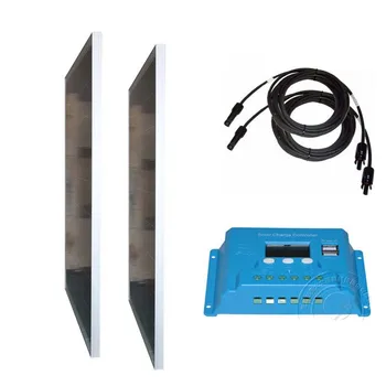 شراء Energia طقم شمسي 24 فولت 200 واط الشمسية وحدة 12 فولت 100 واط 2 قطعة الشمسية جهاز التحكم في الشحن 12 فولت/24 فولت 10A PV كابل Rv سيارة متنقل LM