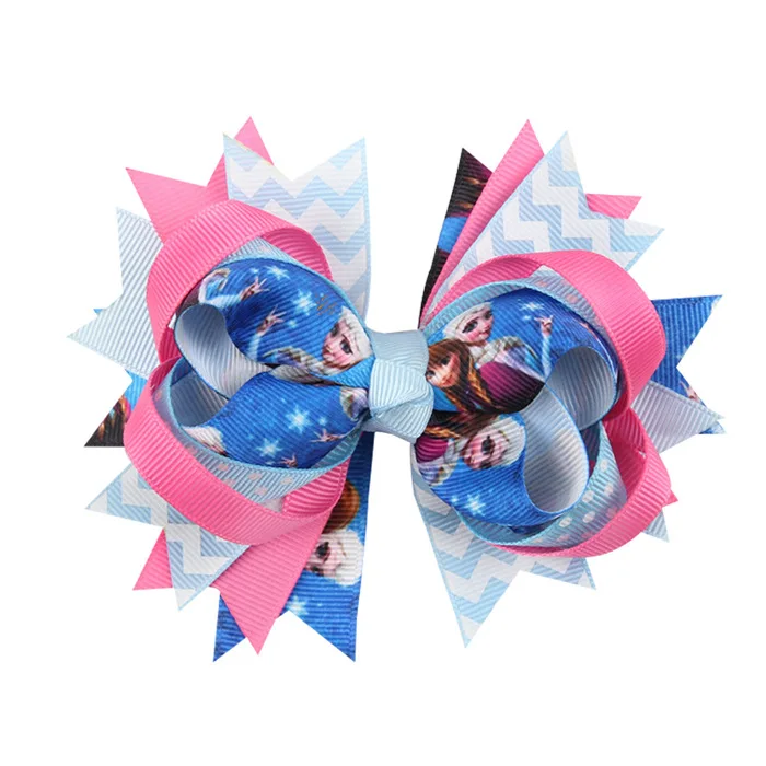Disney Мультфильм Замороженные заколка для детей для девочек подарок на день рождения бант аксессуары принцессы Эльзы женская голова кукольные головные уборы косметическая игрушка - Цвет: Фиолетовый