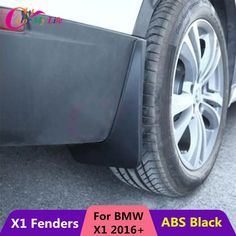 

4Pcs/Set ABS Black Splash Mud Guard Fender Protective Cover For BMW X1 F48 2016 2017 Car Accessories