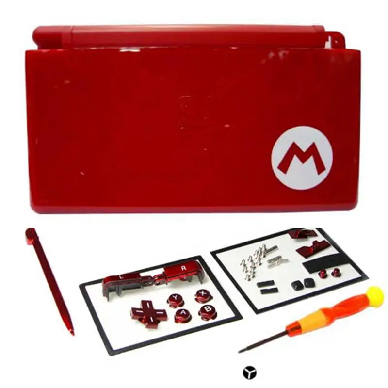 كامل إصلاح أجزاء استبدال الإسكان شل حقيبة أدوات مع المفك لنينتندو DS لايت NDSL