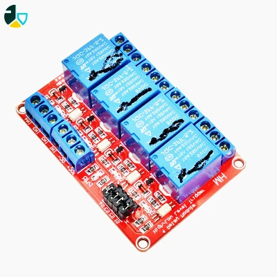

FJS-120 5V 4 Channel Relay Module with Optocoupler Isolation Supports High and Low Trigger voltage 5V, 9, 12V, 24V