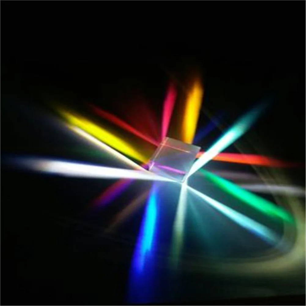 12.7*12.7*12.7mm X-Cube Six-Sided Bright Light Cube Stained Glass Beam Splitting Prism Optical Experiment Instrument Optical Len