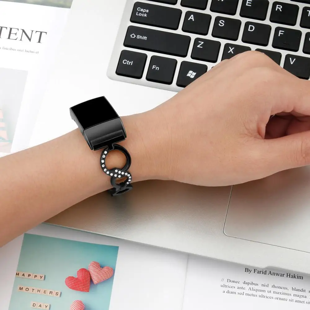 Браслет AKBNSTED из нержавеющей стали для Fitbit Charge 3 ремешка сменный металлический