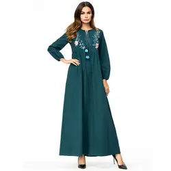 Vestidos 2019 Весна платье Дубая Арабский мусульманский платье хиджаб Для женщин Рамадан халат кафтан Elbise турецкая исламская Костюмы
