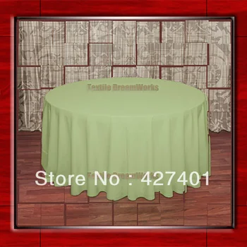 

Hot Sale 120"R Clover 210GSM Polyester plain Table Cloth For Wedding Events & Party Decoration(Supplier)