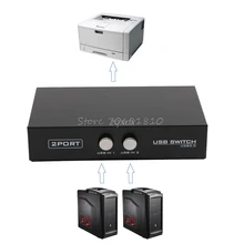 2 порта USB2.0 распределительное устройство переключатель адаптер Коробка для ПК Сканер Принтер Прямая поставка