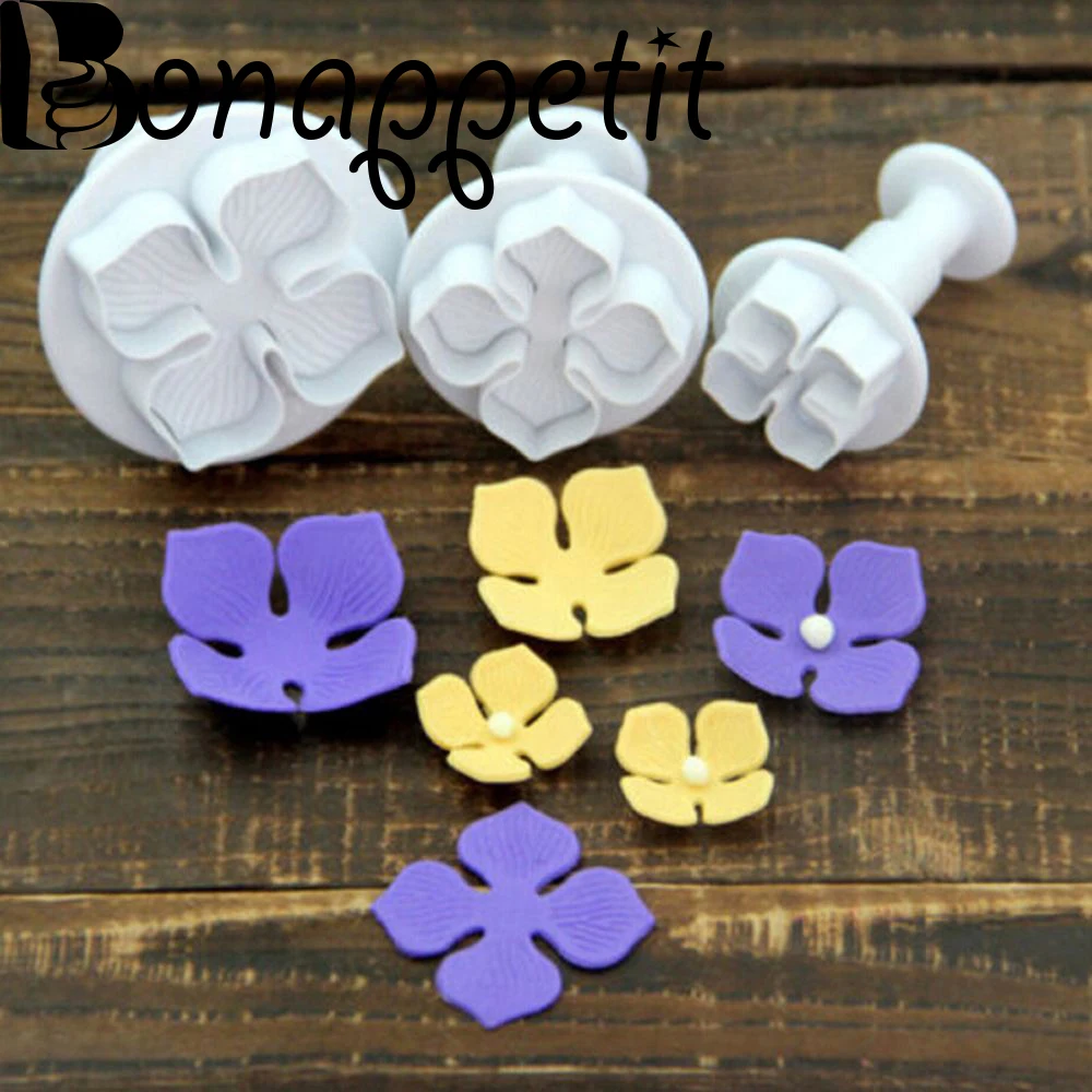 

1 Set Stylish Useful New Fondant Cutter Plunger Cookie Mold Cake Sugarcraft Flower Leaf Decor Mould Baking Kitchen Tools