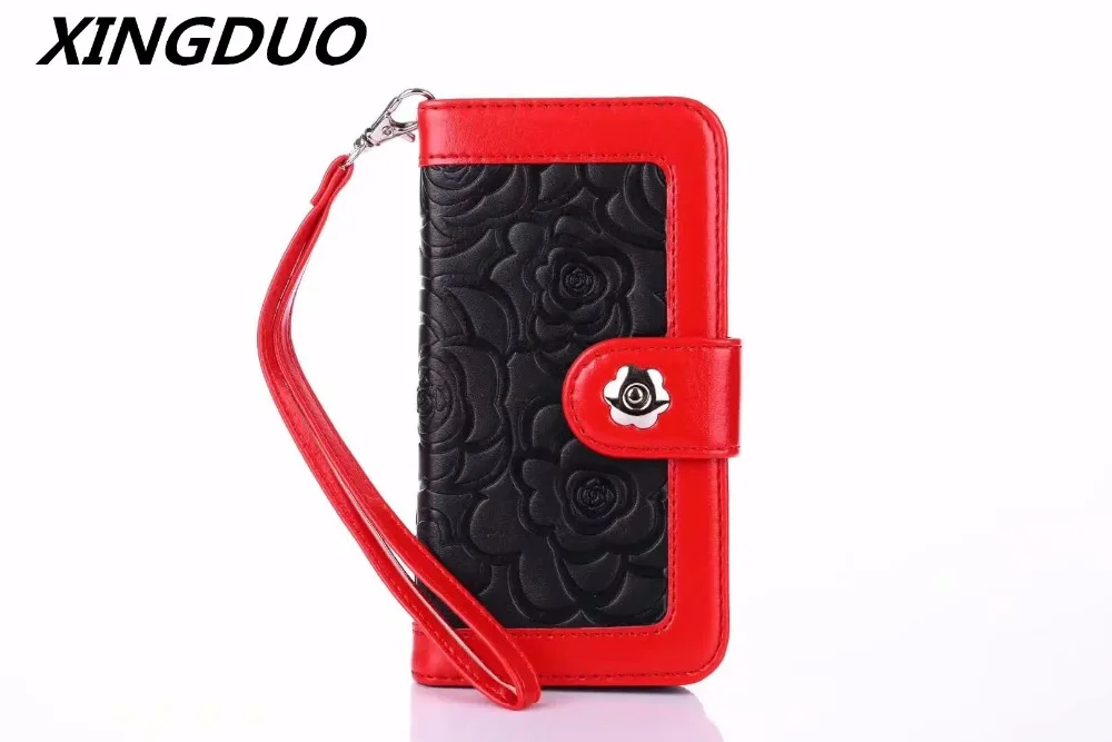 

XINGDUO Wallet Case for iphone X XS XR XS MAX High-quality PU Leather phone case print flower bag for iphone 5 6 6S 7 8 Plus