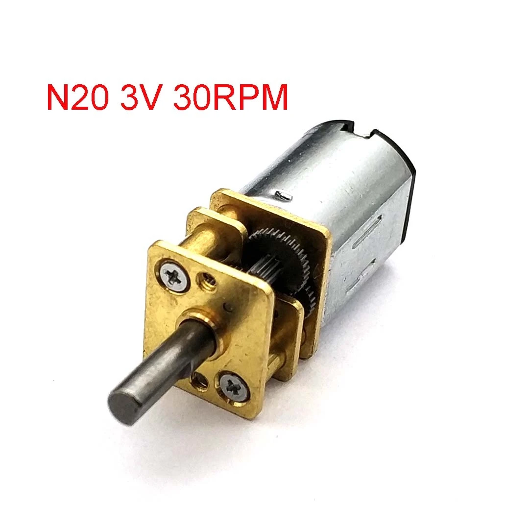 

N20 Micro Metal Gear Motor Electric Gear Box 6V 60RPM/100RPM/200RPM DC 3V 30rpm 3MM Shaft Diameter