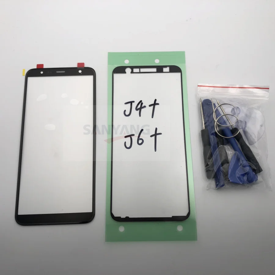 Передняя внешняя стеклянная линза для Samsung Galaxy j4 plus j6 J415 J415F J610 SM J610F LCD сенсорный