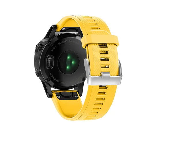 26 22 20 мм ремешок для часов Garmin Fenix 5X5 5S Plus 3 3 HR Forerunner 935 часы Quick Release силиконовый легкий ремешок на запястье - Цвет: Цвет: желтый