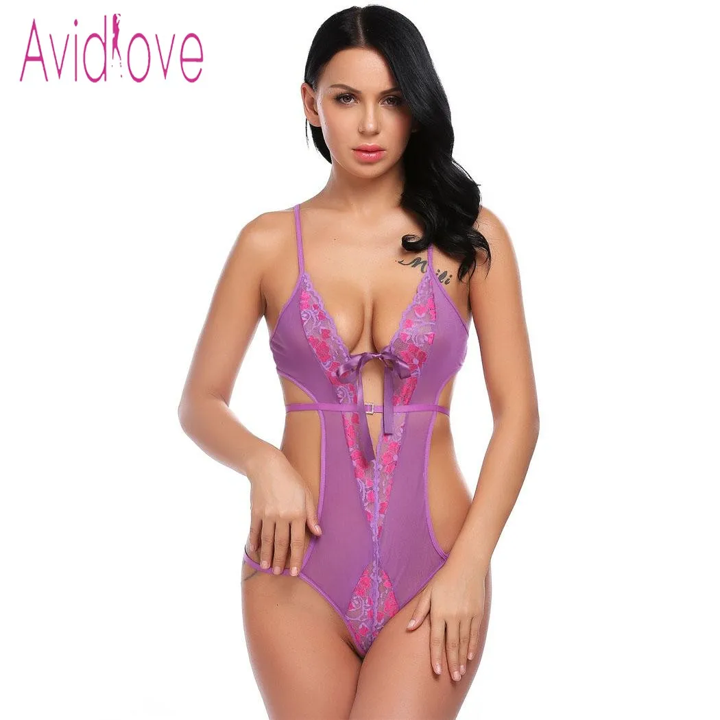 Avidlove сексуальное кружевное белье эротическое ночное женские Лоскутные Тедди