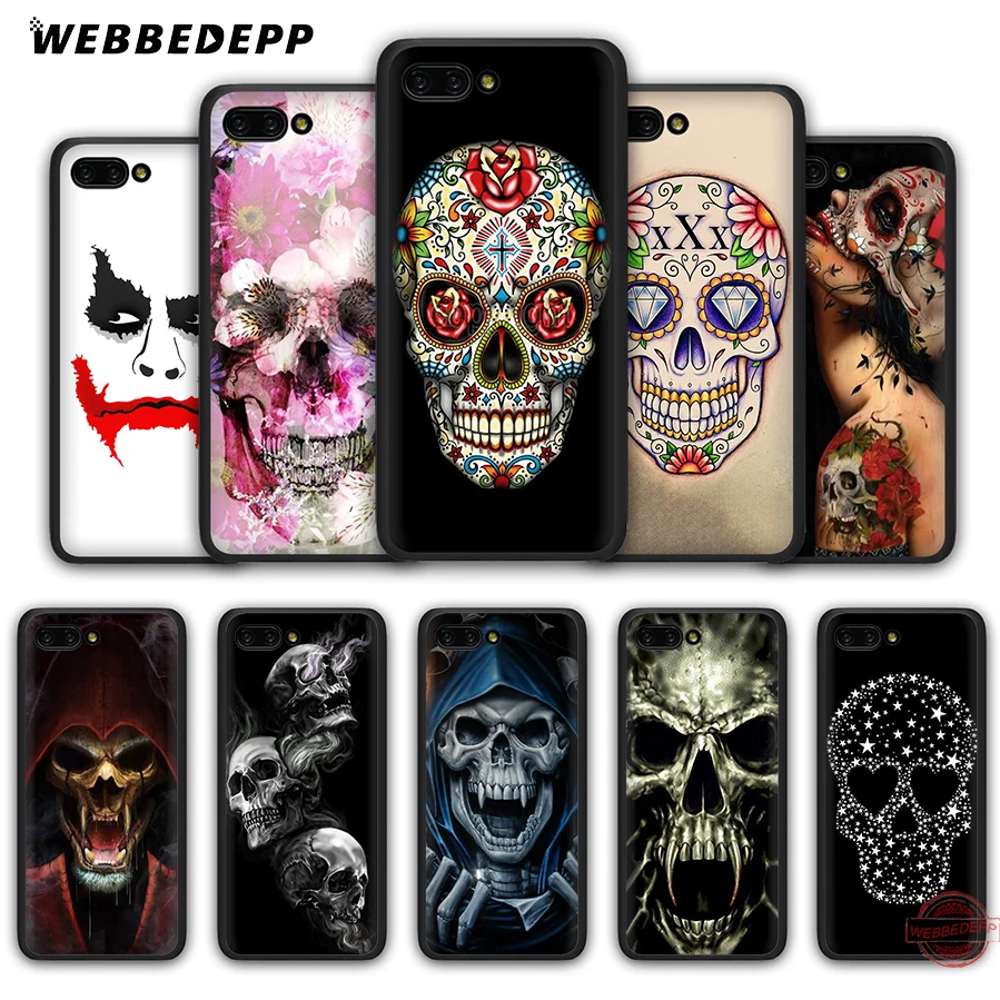 WEBBEDEPP Grim reaper skull skeleton Soft Case for Honor 20 10 9 9X 8 Lite 8C 8X 7X 7C 7A 3GB 6A Pro View | Мобильные телефоны и