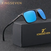 KINGSEVEN Espejo gafas de Sol Polarizadas de Los Hombres Cuadrados Deporte Gafas de Sol Mujeres protección UV Con Accesorios Originales gafas de sol
