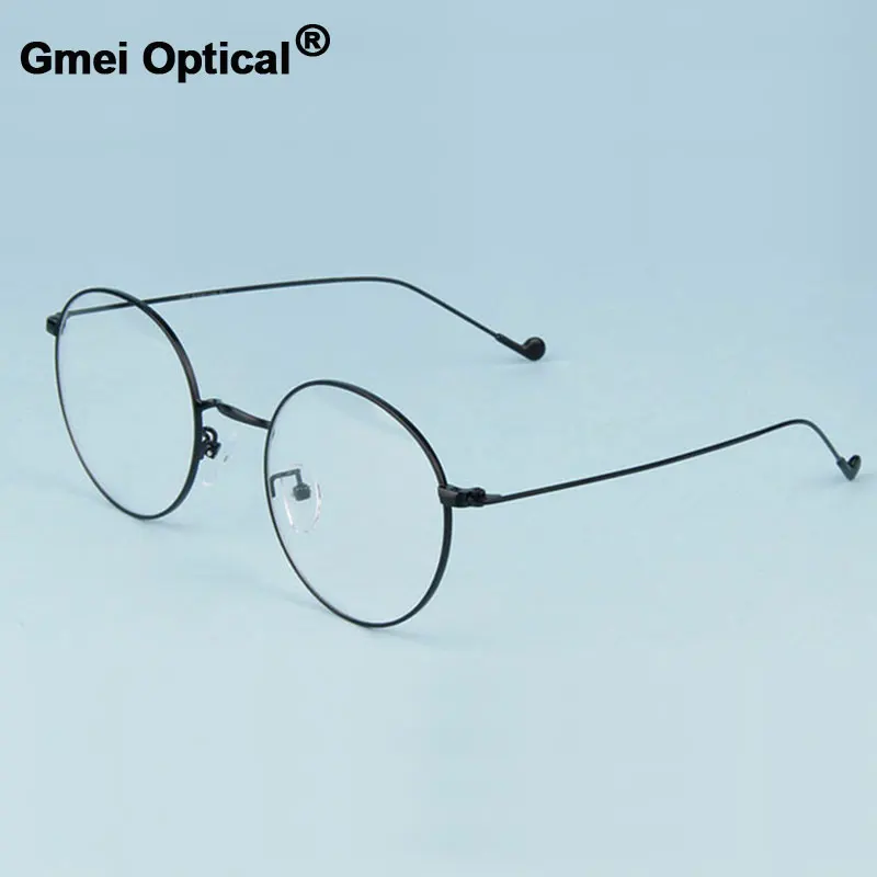 Gmei оптический модный Urltra-светильник, сплав, очки для женщин и мужчин, близорукость, очки для чтения, оправа, круглые очки A1507