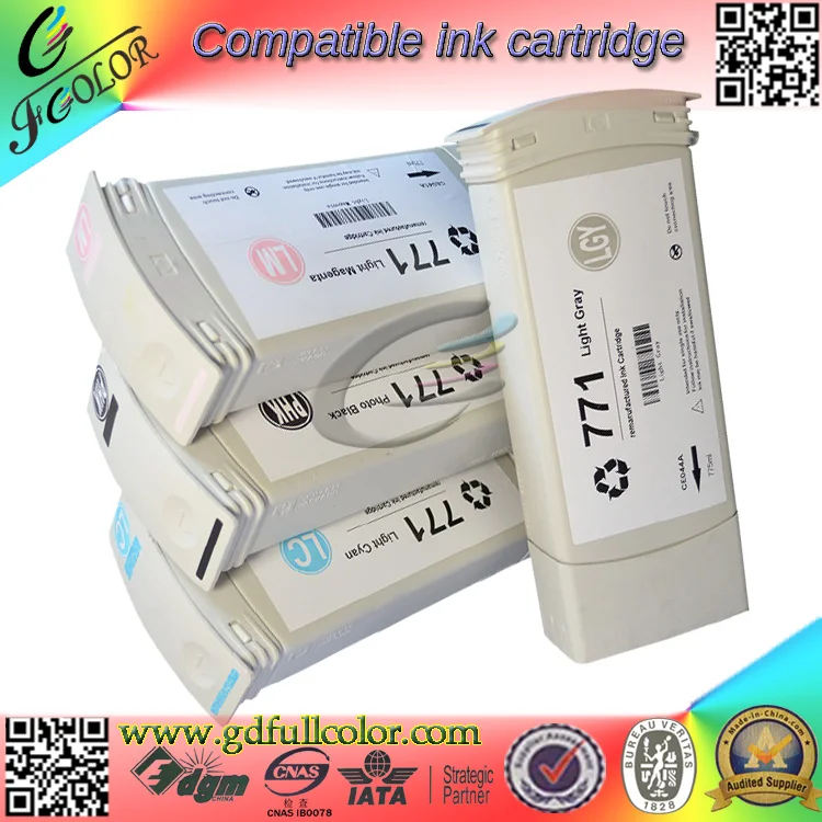 Replace ink cartridge with chip for HP designjet Z6200 printer inks