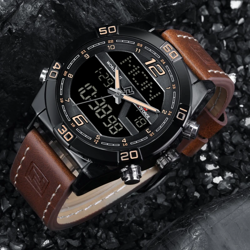 NAVIFORCE мужские s часы лучший бренд класса люкс водонепроницаемые часы с датой мужской кожаный ремешок повседневные кварцевые часы мужские спортивные наручные часы