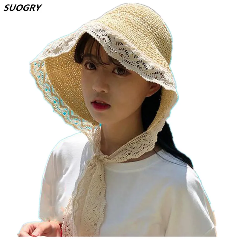 

2018 Fashion Women's Wide Brim Straw Hat Summer Style Raffia Floppy Hat Foldable Webbing Chapeau Paille Beach Panama Sun Hats