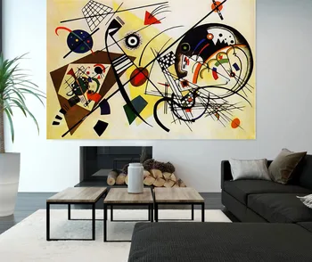 

Handmade Wassily Kandinsky Geometric Abstract Modern Art Oil Paintings Art Paintings For Living Room Home Decor