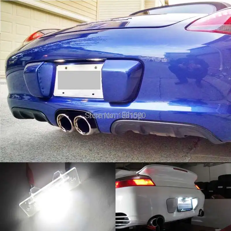

Hopstyling 2pcs canbus free error led rear number plate light For Porsche 911 carrera 968 Boxster Turbo GT3 xenon tail lamp