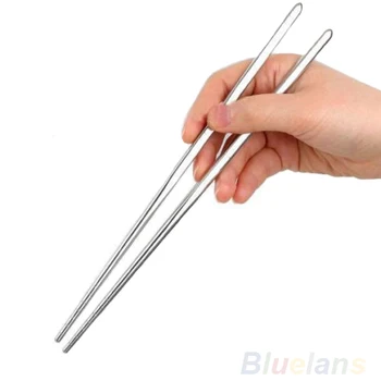 

Chinese Style Thread Stylish Chopsticks Japanese Non-slip Design Stainless Steel Chop Sticks Reusable Chopstick