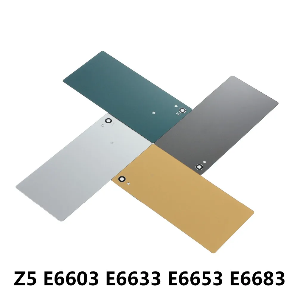 

For Sony Xperia Z5 E6603 E6633 E6653 E6683 Housing Rear Door Cover Z5 5.2 inch Back Glass Battery Cover+Waterproof Sticker+NFC