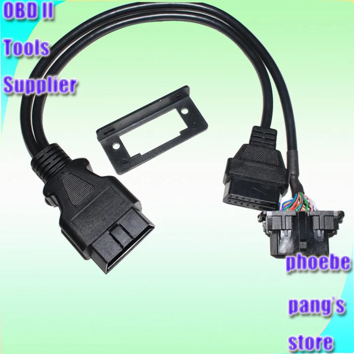 Универсальный кронштейн подходит для многих автомобиля Высокое качество 50 шт. OBD II OBD2 Y адаптер Диагностический разъем кабель-удлинитель