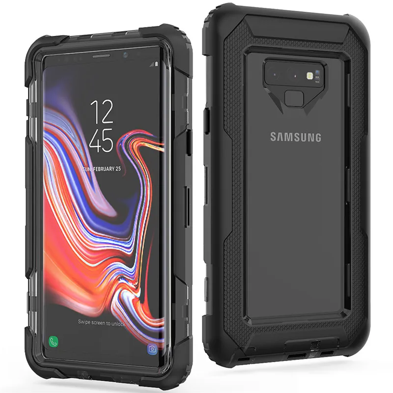 Цветной силиконовый чехол для samsung s9 plus note9, ТПУ, вращающийся прозрачный чехол на заднюю панель, зеркальный Жесткий ПК, защитный чехол на 360 градусов