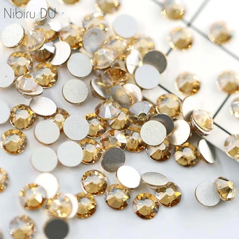 

GSHA AB SS3-SS20 Nail Rhinestones Non Hotfix Flatback Crystal Glass Rhinestones for Nails Gem Decorations 1440pcs/pack