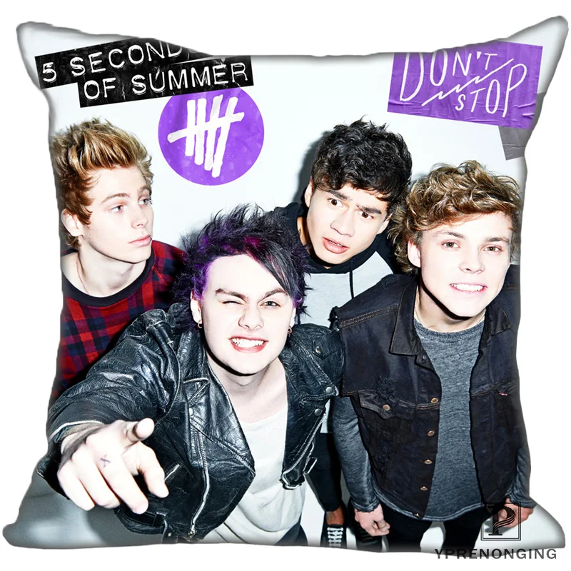 

Best Custom 5 Seconds of Summer (1) Pillow Case Bedroom Home Square zipper Pillowcases (One Side) #190404-01-182