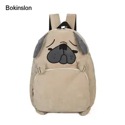 Bokinslon рюкзак Для женщин сумка мультфильм моды Повседневное рюкзак Сумки женщина вельвет Колледж ветра девушка школьный рюкзак