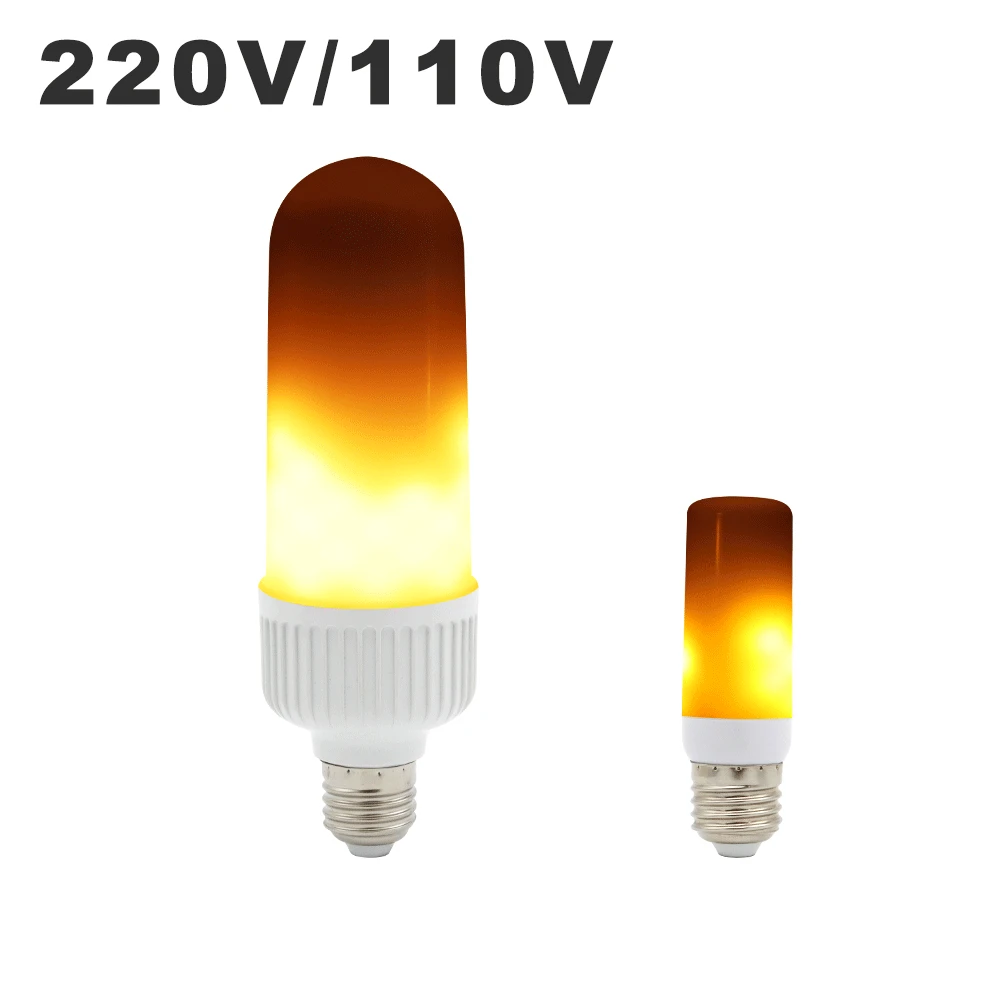 

AC110V 220V E27 LED Flame Bulb 2835SMD 3W 9W Flickering Emulation Flame Lights Decoration Creative Flicker Corn Lamp Effect Fire