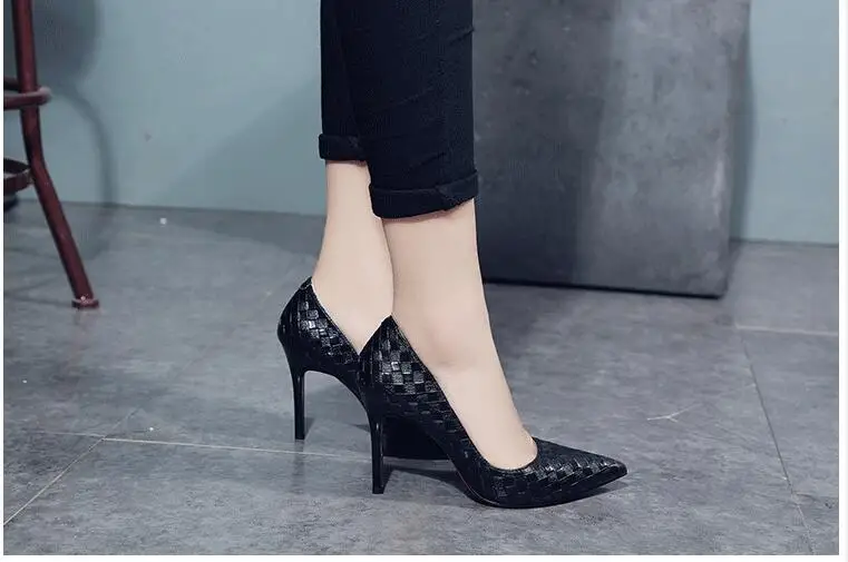 ZHENZHOU/туфли-лодочки на каблуке 10 см женские белые туфли на высоком каблуке г. Новые черные туфли принцессы с острым носком