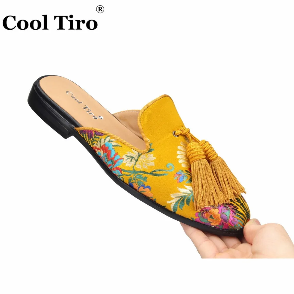 Jacquard Mules Slippers tassel (5)