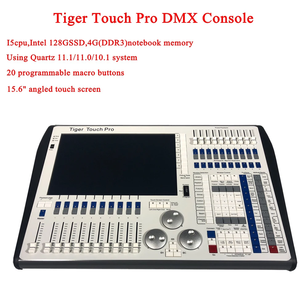

DMX Stage Dj Lighting Controller 11.1/11.0 System Tiger Touch Pro Console Control LED Par Moving Head Lights Flightcase Packing