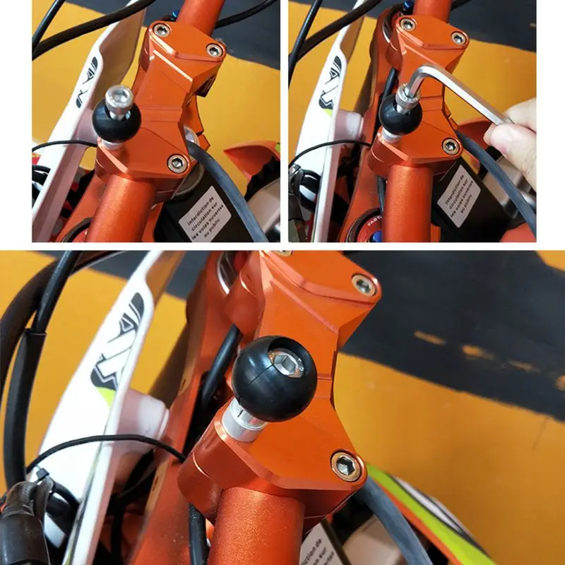 M8 винт 55 60 65 мм мотоциклетная верхняя часть руля велосипеда зажим база с 1 дюймов 25 мм шариковое крепление для Крепления RAM Gopro экшн Камера