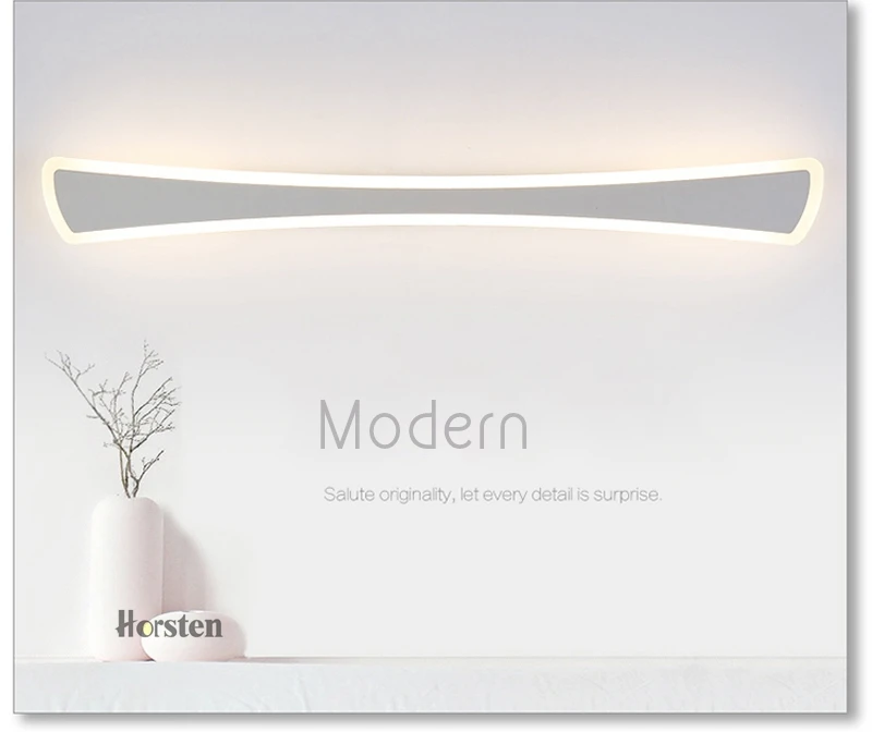 Modern Simple LED Mirror Lights 40-120cm Long Wall Lamp For Bathroom Bedroom Aluminum Acrylic Wall Sconce Lamp 110-220V (2)