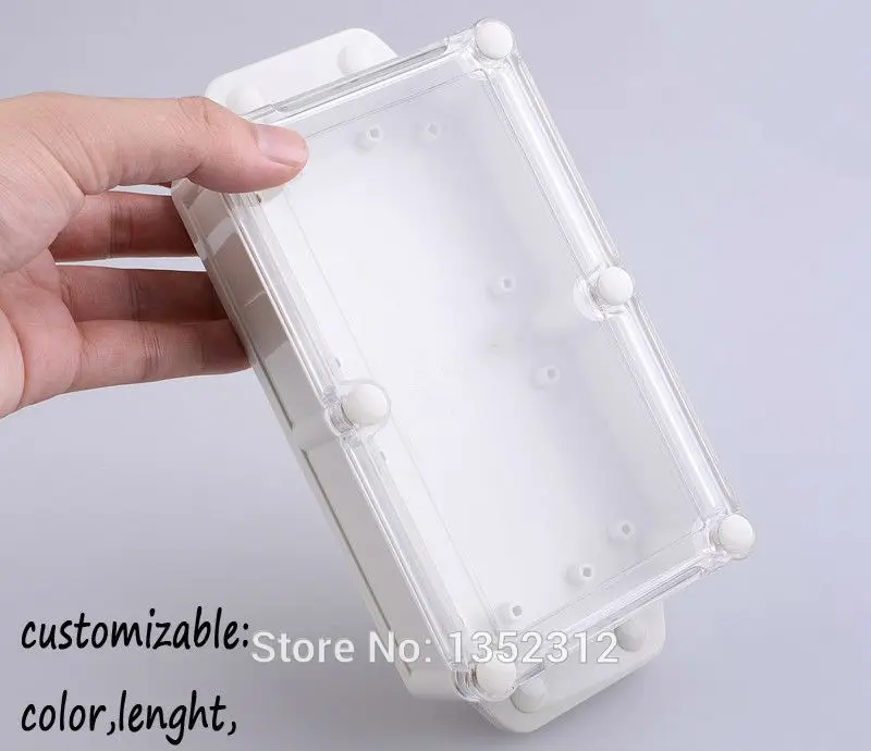 

2 pcs/lot 200*94*45mm IP68 plastic enclosure for electronic instrument box DIY project box meter case junction box control box