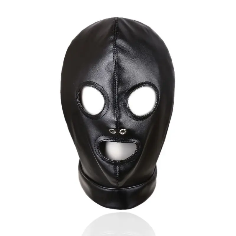 Черный секс-маски фетиш бдсм кожаный рот глаз маска жгут маска SM Для мужчин Для женщин вечерние сексуальные маски