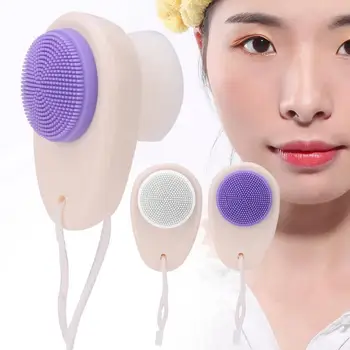 

Double-sided Silicone Face Cleansing Brush Portable Massage Brush Makeup Tool Skin Tag Removal Clean Brush