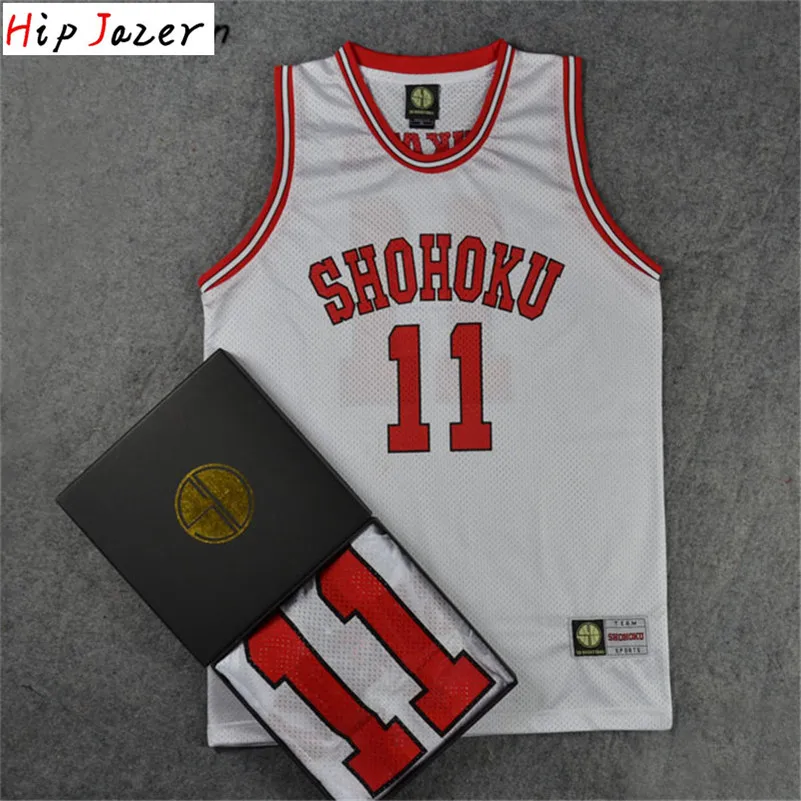 Хипджазер Slam dunk Косплей Shohoku Sakuragi 10# Hanamichi 11# Rukawa Kaede Баскетбол Джерси спортивные баскетбольные футболки для хипхопа