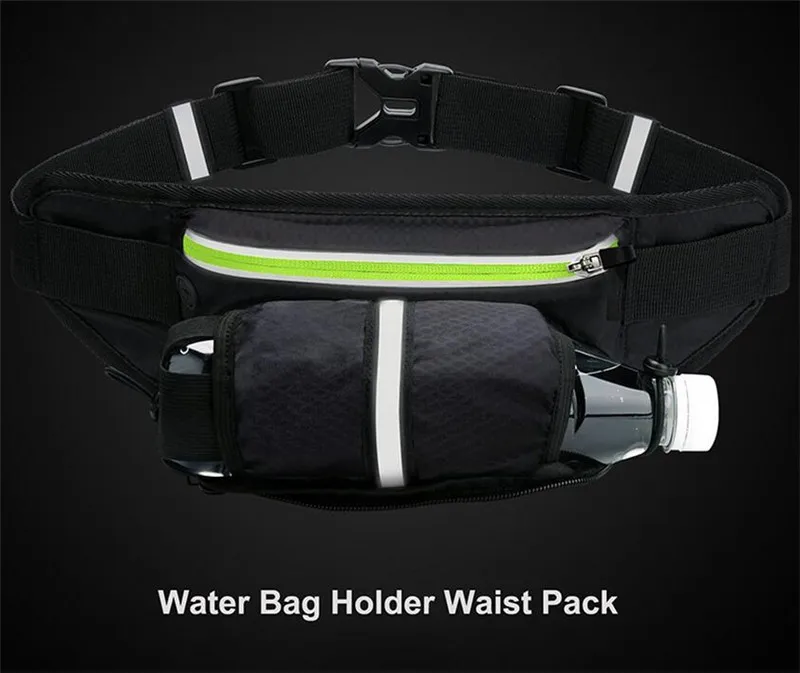 ICESNAKE Men Women Marathon Running Bag Sports Water Bottle Holder Running Belt Waist Bag Waterproof Fanny Pack Accessories