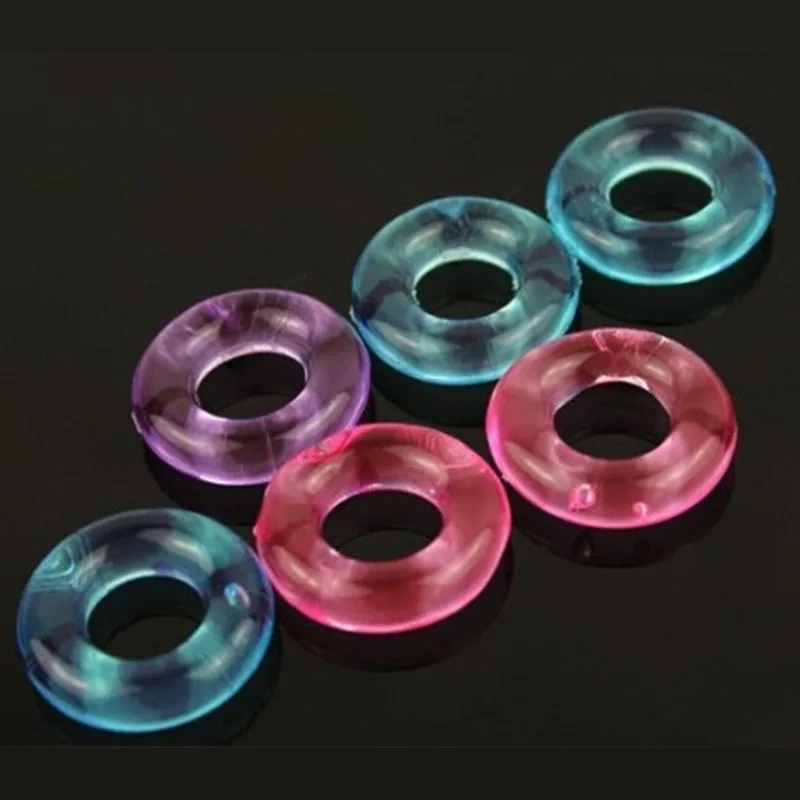 

10Pcs Silcone Cock Rings Flexible Glue Cock Ring Couple Game Toys Games Wedding Donuts Delaying Rings Party Favor Decoration