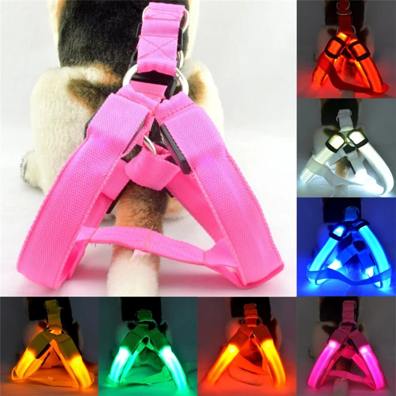 Pet Dog Collar Luminous Dogs Harnesses Luminous Led Flashing Light