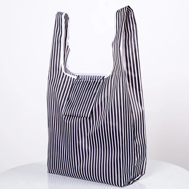 Flamingo Roll UP Polyester green shopping bag foldable tote Reusable Portable Shoulder Folding pouch handbags printing F