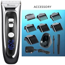 Surker Парикмахерская перезаряжаемая машинка для стрижки волос и элегантность триммер для волос Машинка для стрижки волос 100-240 В