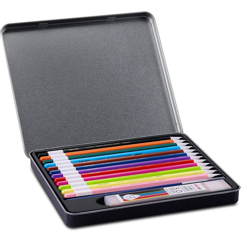 

M&G 12/24 Colored Pencils Set with Free Refills Retractable Watercolor Painting Pens for Students Artists Supplies Pencils