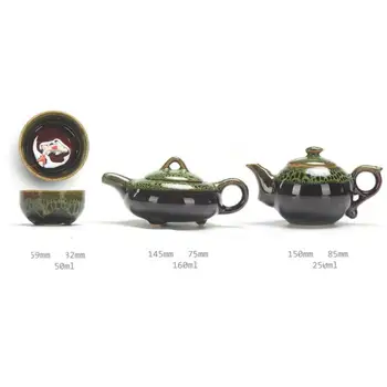 

1 Set Celadon Exquisite Ceramic China Colorful Tea Set Kung Fu Teaset Teapot Gaiwan Tureen Teacup Lovely Gift Drinkware